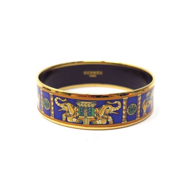 NEUF BRACELET HERMES TORANA T18 EN EMAIL BLEU + BOITE NEW ENAMEL JEWEL 505€