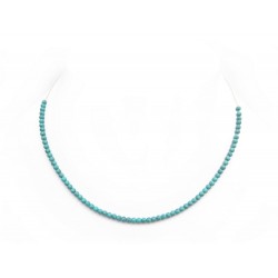 COLLIER GINETTE NY MARIA MINI TURQUOISE BOULIER MA05T OR ROSE 18K NECKLACE 580€