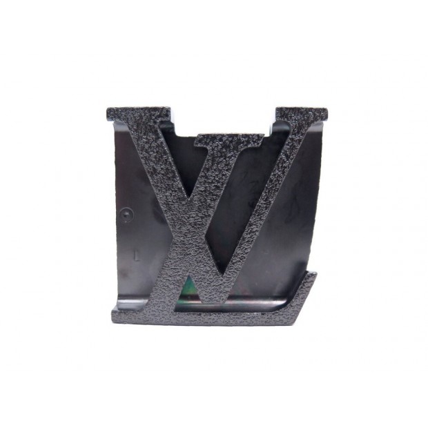 NEUF BOUCLE DE CEINTURE LOUIS VUITTON LV EN METAL NOIR NEW BELT BUCKLE