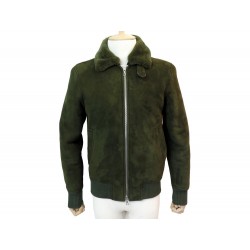 BLOUSON OFFICINE GENERALE SAUL BOMBER W19MOTW152 48 M CUIR MOUTON RETOURNE 1885€