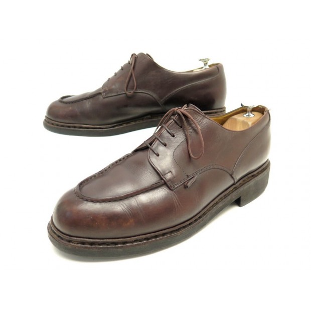 CHAUSSURES PARABOOT CHAMBORD 10 44 DERBY EN CUIR MARRON BROWN LEATHER SHOES 395€