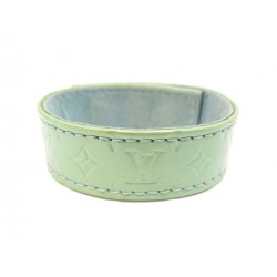 BRACELET LOUIS VUITTON VIP EN CUIR MONOGRAM VERNIS VERT 24CM GREEN LEATHER 275€