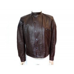 BLOUSON LEWIS LEATHER LTD MOTARD 48 M EN CUIR MARRON LEATHER JACKET COAT 1080€