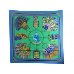 NEUF FOULARD HERMES CUIRS DU DESERT LA PERRIERE CARRE 90 EN SOIE SILK SCARF 410€