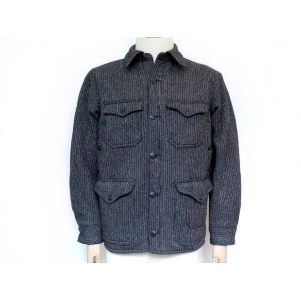 NEUF MANTEAU DOUBLE R RALPH LAUREN 48 M EN LAINE CHINEE BLEU MARINE COAT 1150€