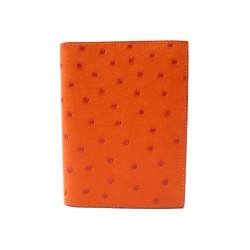 NEUF COUVERTURE AGENDA HERMES SIMPLE PM CUIR AUTRUCHE ORANGE BOITE NEW COVER