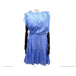 NEUF ROBE D'ETE CHANEL MOTIF MATELASSE P32352 LINE AIR BLEU SUMMER DRESS 3500€