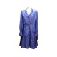 ROBE CHANEL BLOUSE MANCHES LONGUES P45485 EN COTON M 40 BLEU COTTON DRESS 3500€