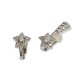 NEUF BOUCLES D'OREILLES CHANEL COMETE CHEVRON J11464 OR & DIAMANT EARRINGS 8200€