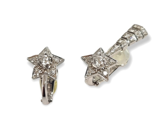 boucles d'oreilles chanel comete chevron j11464