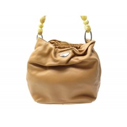 SAC A MAIN CHRISTIAN DIOR MALICE PERLA PM CUIR CAMEL LEATHER HAND BAG PURSE 900€