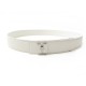 CEINTURE HERMES T80 EN CUIR BLANC 32MM + BOUCLE MINI H STRIE ARGENTE BELT 710€