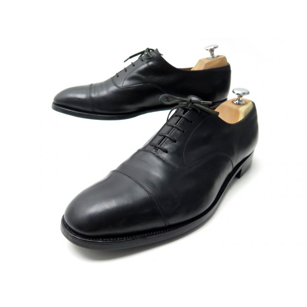 CHAUSSURES JM WESTON RICHELIEU BOUT DROIT 300 9.5E 43.5 LARGE 44 CUIR NOIR 790€