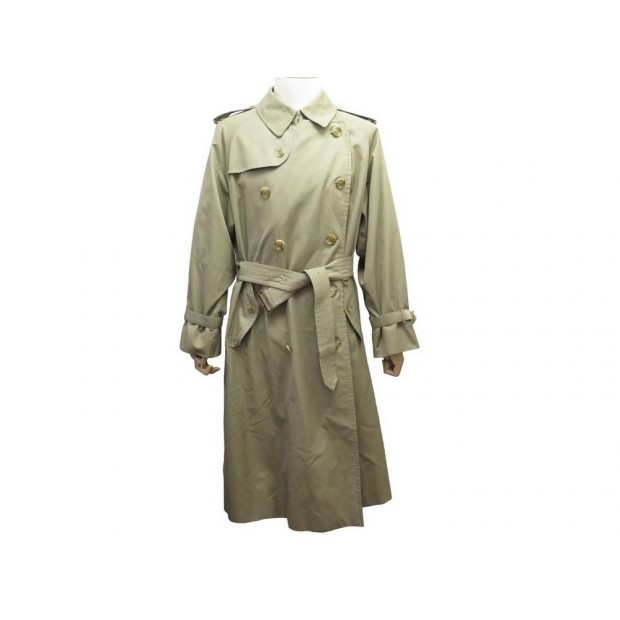 VINTAGE MANTEAU BURBERRYS IMPERMEABLE TRENCH LONG XL 58 EN COTON KAKI COAT 1550€