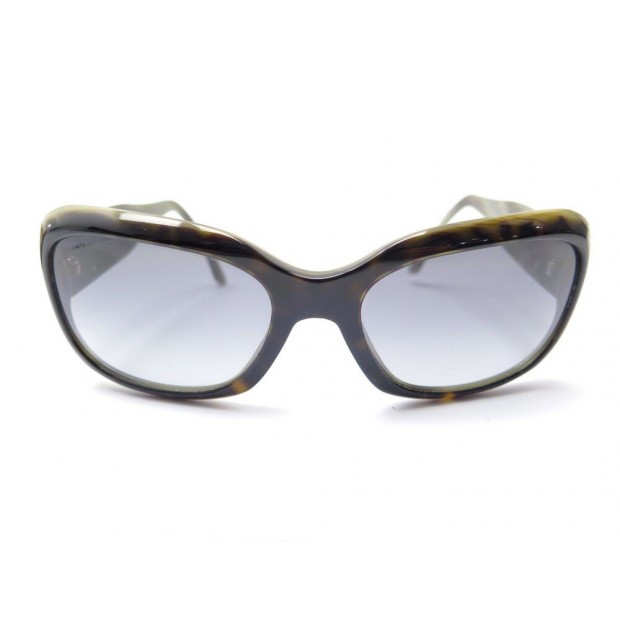 LUNETTES DE SOLEIL CHANEL LOGO CC 5102 EN PLASTIQUE KAKI + ETUI SUNGLASSES 370€