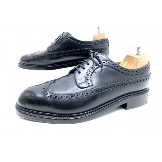 CHAUSSURES JM WESTON 576 DERBY DOUBLE SEMELLE 6.5D 40.5 EN CUIR NOIR SHOES 690€