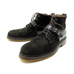 CHAUSSURES BOTTINES HESCHUNG PYRUS 9 43 EN DAIM NOIR RANGERS BOOTS SHOES 560€