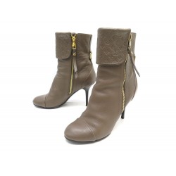 BOTTINES LOUIS VUITTON INSPIRED INFINI 37 EN CUIR MONOGRAM EMPREINTE BOOTS 910€