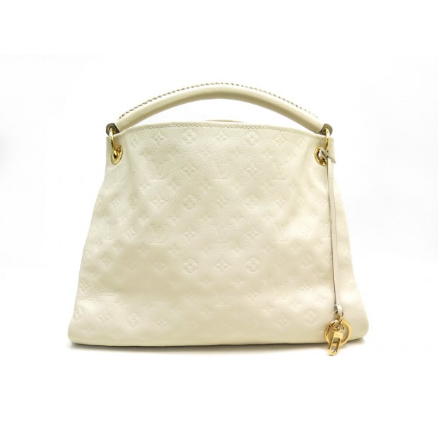 SAC A MAIN LOUIS VUITTON ARTSY MM CUIR MONOGRAM EMPREINTE LV CREME HANDBAG 2700€