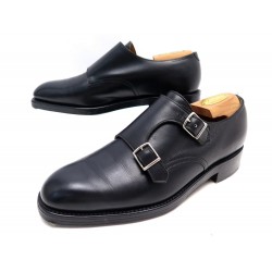 CHAUSSURES JOHN LOBB VIKING SOULIERS A BOUCLE 7.5E 41.5 EN CUIR NOIR SHOES 1205€