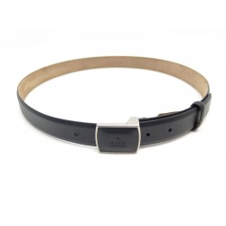 CEINTURE GUCCI 299271 LIEN ET BOUCLE EN CUIR NOIR T 95 BLACK LEATHER BELT 380€