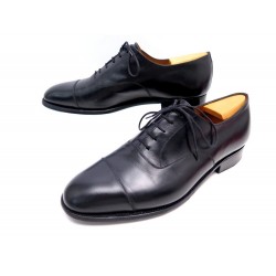 CHAUSSURES JM WESTON RICHELIEU BOUT DROIT 300 9.5E 43.5 LARGE 44 CUIR NOIR 790€