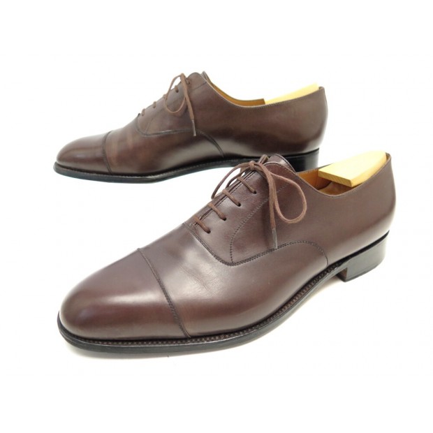 NEUF CHAUSSURES JM WESTON RICHELIEU 300 9.5E 43.5 LARGE 44 CUIR MARRON 790€