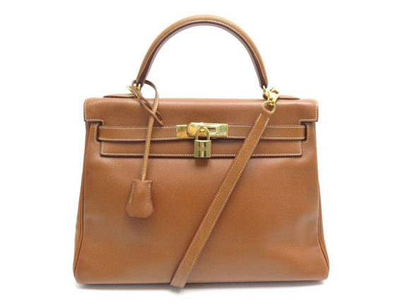 sac a main hermes kelly 32 retourne en cuir gold