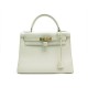 VINTAGE SAC A MAIN HERMES KELLY 29 SELLIER EN CUIR BOX CREME LEATHER HAND BAG