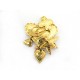 BROCHE CHRISTIAN LACROIX EN METAL DORE COEUR BIJOU GOLDEN METAL BROOCH JEWEL