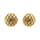 VINTAGE BOUCLES D'OREILLES CHANEL MATELASSEE LOGO CC DE CASTELLANE 1986 EARRINGS