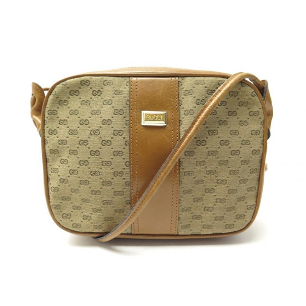 VINTAGE SAC A MAIN GUCCI MINI EN TOILE GG SUPREME JACQUARD BANDOULIERE HAND BAG