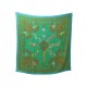 NEUF CHALE HERMES ARABESQUE D'ORIGNY CACHEMIRE ET SOIE VERT FOULARD SHAWL 1000€