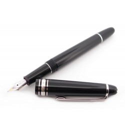 NEUF STYLO PLUME MONTBLANC MEISTERSTUCK CLASSIQUE PLATINE 106521 NOIR PEN 550€