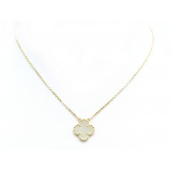 NEUF COLLIER VAN CLEEF & ARPELS ALHAMBRA VINTAGE NACRE OR JAUNE NECKLACE 2540€