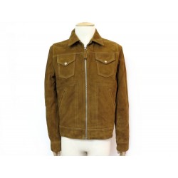 NEUF VESTE SCHOTT LC WEST BLOUSON T48 M EN DAIM GOLD CAMEL NEW SUEDE JACKET 350€