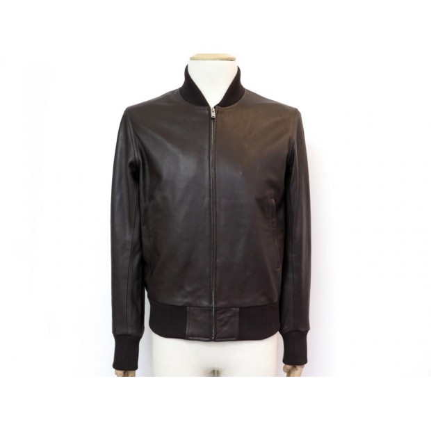 NEUF BLOUSON SANDRO VESTE BOMBARDIER SHPBL00239 48 M EN CUIR BOMBER JACKET 885€