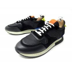 CHAUSSURES GIVENCHY BASKETS RUNNERS 42 IT 43 FR TOILE & DAIM NOIR SNEAKERS 650€