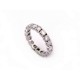 NEUF BAGUE ALLIANCE T53 TOUR COMPLET 18 DIAMANTS 2.52CT OR BLANC DIAMONDS RING