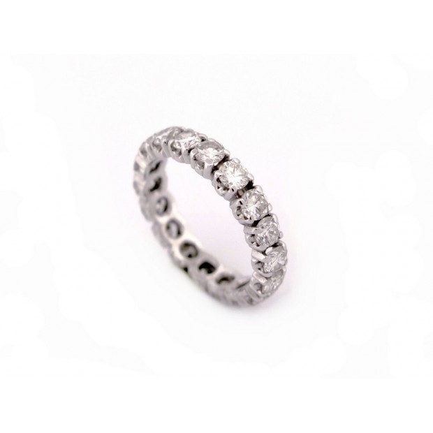 NEUF BAGUE ALLIANCE T53 TOUR COMPLET 18 DIAMANTS 2.52CT OR BLANC DIAMONDS RING