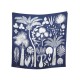 NEUF FOULARD HERMES INDEX PALMARUM SCOTT EN SOIE BLEU MARINE BOITE SCARF 410€