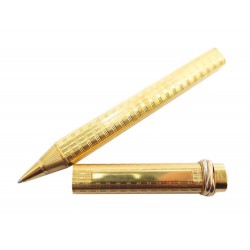 VINTAGE STYLO BILLE CARTIER TRINITY EN PLAQUE OR ROLLERBALL GOLD BALL PEN 320€