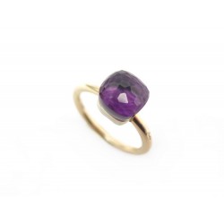 BAGUE POMELLATO NUDO PETIT TAILLE 55 EN OR ROSE 18K & AMETHYSTE GOLD RING 1800€