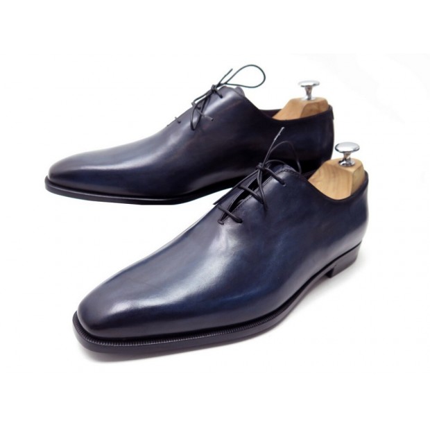 NEUF CHAUSSURES BERLUTI ALESSANDRO DEMESURE S1412-001 ONE CUT 9 43 SHOES 1800€