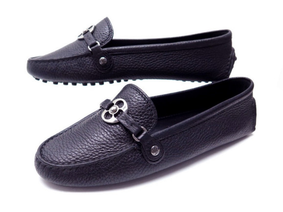  chaussures louis vuitton mocassins 38.5 cuir