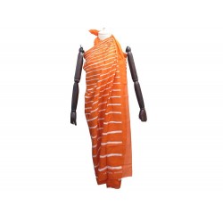 NEUF PAREO HERMES PARIS EN COTON ORANGE FOULARD CHALE DE PLAGE NEW SCARF 460€