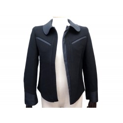 NEUF VESTE LOUIS VUITTON S 36 EN LAINE & CACHEMIRE NOIR NEW JACKET VEST 2600€