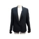 NEUF VESTE HERMES BLAZER 36 S EN SOIE NOIR NEW BLACK SILK JACKET VEST 3900€