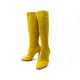 NEUF CHAUSSURES CHRISTIAN LOUBOUTIN 38 BOTTES A TALONS DAIM JAUNE BOOTS 1295€