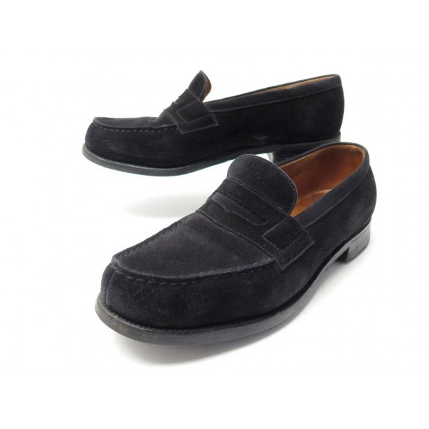 CHAUSSURES JM WESTON MOCASSINS 180 3C 36 EN DAIM NOIR + BOITE SUEDE SHOES 695€